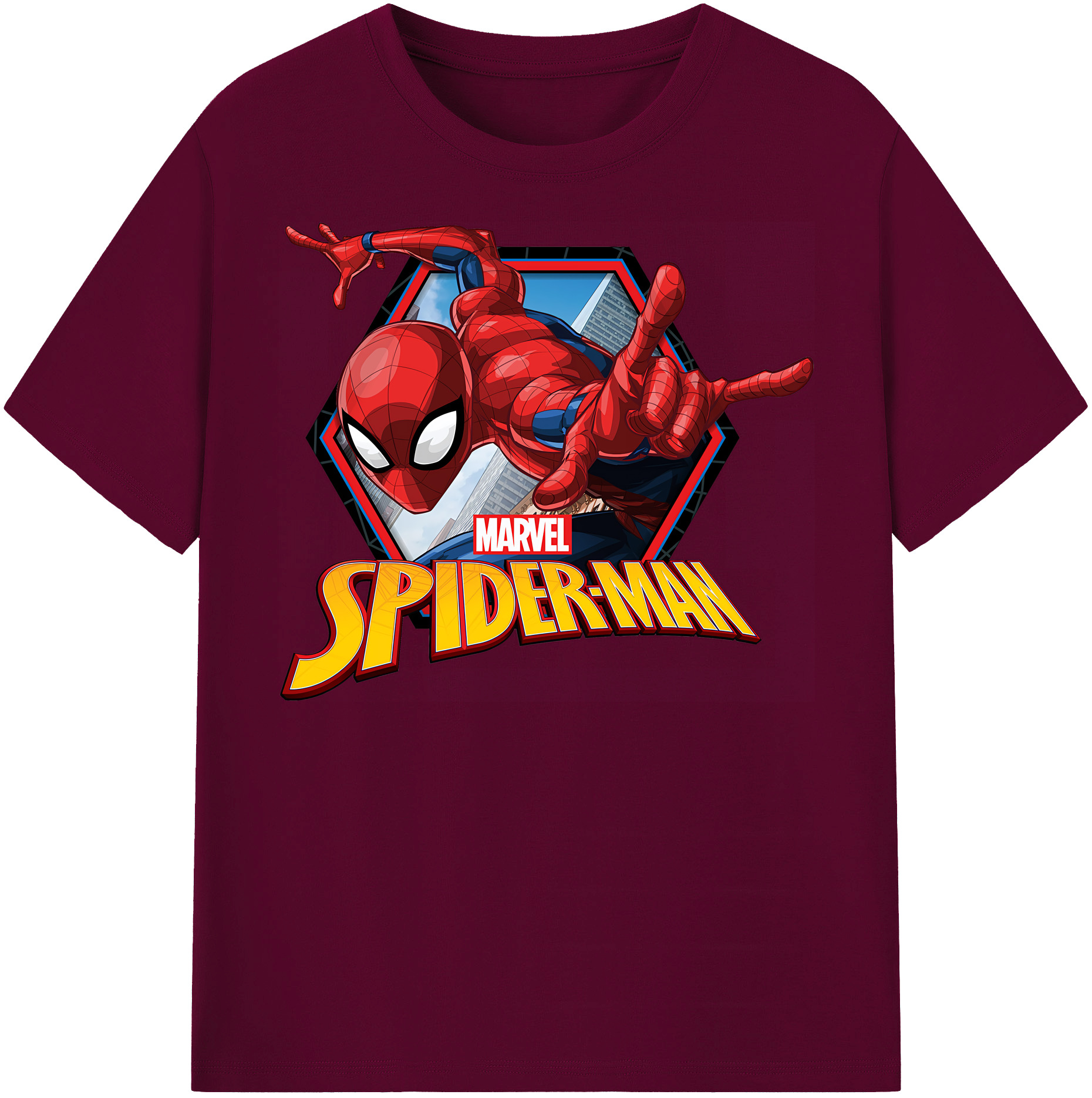 （画像用） Spider Man スパイダーマン レディースカジュアルプリントTシャツ（綿100％）